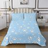 Dog Paw Print Kids Bedspread Twin Size,Cute Animals Pets Paw Toddler Coverlet Set,Girls Boys Adults Room Decor,Cartoon Dog Kawaii Fashion Quilted Coverlet,Blue Lovely Bedding Quilt,1 Pillowcase view 2