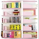 Katzowen Children's Bookshelf Organiser Bookshelf Rotation Corner Bookcase Vertical Combination Multi-Layer Storage Holder, Diameter- 46cm