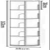 Katzowen Children's Bookshelf Organiser Bookshelf Rotation Corner Bookcase Vertical Combination Multi-Layer Storage Holder, Diameter- 46cm view 2