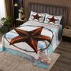 Western Texas Star Kids Bedspread King Size,Old Wooden Plank Retro Coverlet Set,Girls Boys Adults Room Decor,Cowboy Tribal Rustic Farmhouse Quilted Coverlet,Black Grey Bedding Quilt,2 Pillowcases view 1