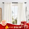TONIAL Curtain Rod 32 to 58 Inch(2.6-4.8ft), Telescoping Splicing 3/4 Drapery Rods for Windows 20 to 53 Inch(1.7-4.4ft), Decorative Single Rod with Small Cap Finial, Black view 3