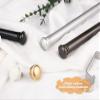 TONIAL Curtain Rod 32 to 58 Inch(2.6-4.8ft), Telescoping Splicing 3/4 Drapery Rods for Windows 20 to 53 Inch(1.7-4.4ft), Decorative Single Rod with Small Cap Finial, Black view 4