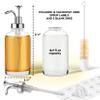 Spaceneat Coffee Syrup Dispenser with Pump - Includes 24 Flavor Labels - Glass Syrup Dispenser for Coffee Bar - Elevate your Beverage Station with 16.9 fl oz Flavoring Container Bottles, 2pcs, Silver view 2
