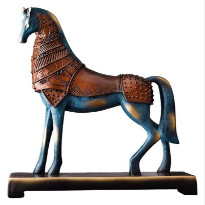 LIPPSY Chinese Zodiac feng Shui Sculpture, Living Room, Desk Room, Home Decoration, Gift, Creative Horse Sculpture, Home Decoration (Color : Claret)