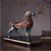 LIPPSY Chinese Zodiac feng Shui Sculpture, Living Room, Desk Room, Home Decoration, Gift, Creative Horse Sculpture, Home Decoration (Color : Claret) view 4