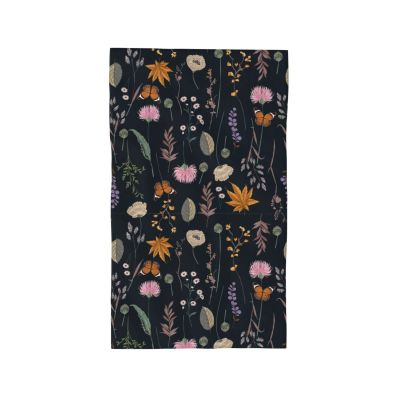 Dark Summer Night Wild Flowers Herbs Hand Towels Set of 2, Super-Absorbent Soft Hand Bath Towels for Bathroom Kitchen Hotel Spa 27.5x15.7 Inch