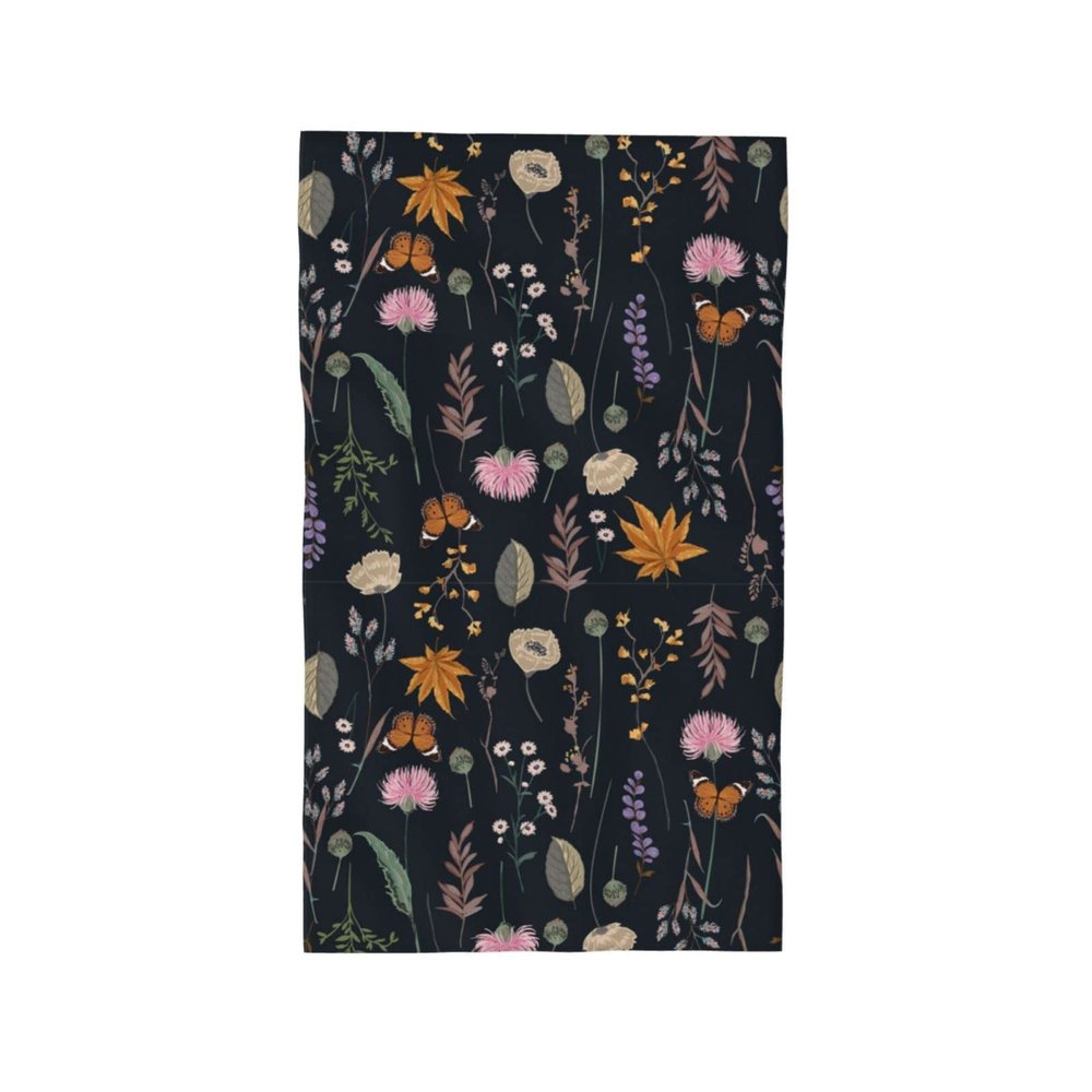 Dark Summer Night Wild Flowers Herbs Hand Towels Set of 2, Super-Absorbent Soft Hand Bath Towels for Bathroom Kitchen Hotel Spa 27.5x15.7 Inch