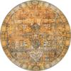 Rugs.com Timeless Collection Rug 3' 6 x 3' 6 Round Yellow Flatweave Rug Perfect for Kitchens, Dining Rooms view 2