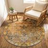 Rugs.com Timeless Collection Rug 3' 6 x 3' 6 Round Yellow Flatweave Rug Perfect for Kitchens, Dining Rooms view 4