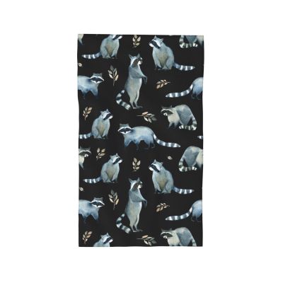 Watercolor Raccoons Animal Black Hand Towels Set of 2, Highly Absorbent Soft Face Washcloth Fingertip Bath Towels for Bathroom Beach Kitchen Spa Gym Yoga 27.5x15.7 Inch