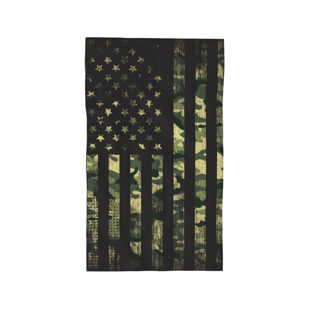 American Flag Green Camo Hand Towels Set of 2, Super-Absorbent Soft Decorative Kitchen Guest Dish Towel for Bathroom Kitchen Yoga Gym Decor 27.5x15.7 Inch