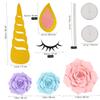 Girl Birthday Party Decorations Wall Decor DIY Crafts Sticker with Horn Ears Eyelashes Christmas Birthday Party Supplies view 2