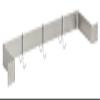 CenPro Commercial Kitchen Pot Rack, 36" Stainless Steel Wall-Mounted Single Line Pot Rack (#29N-079) view 4