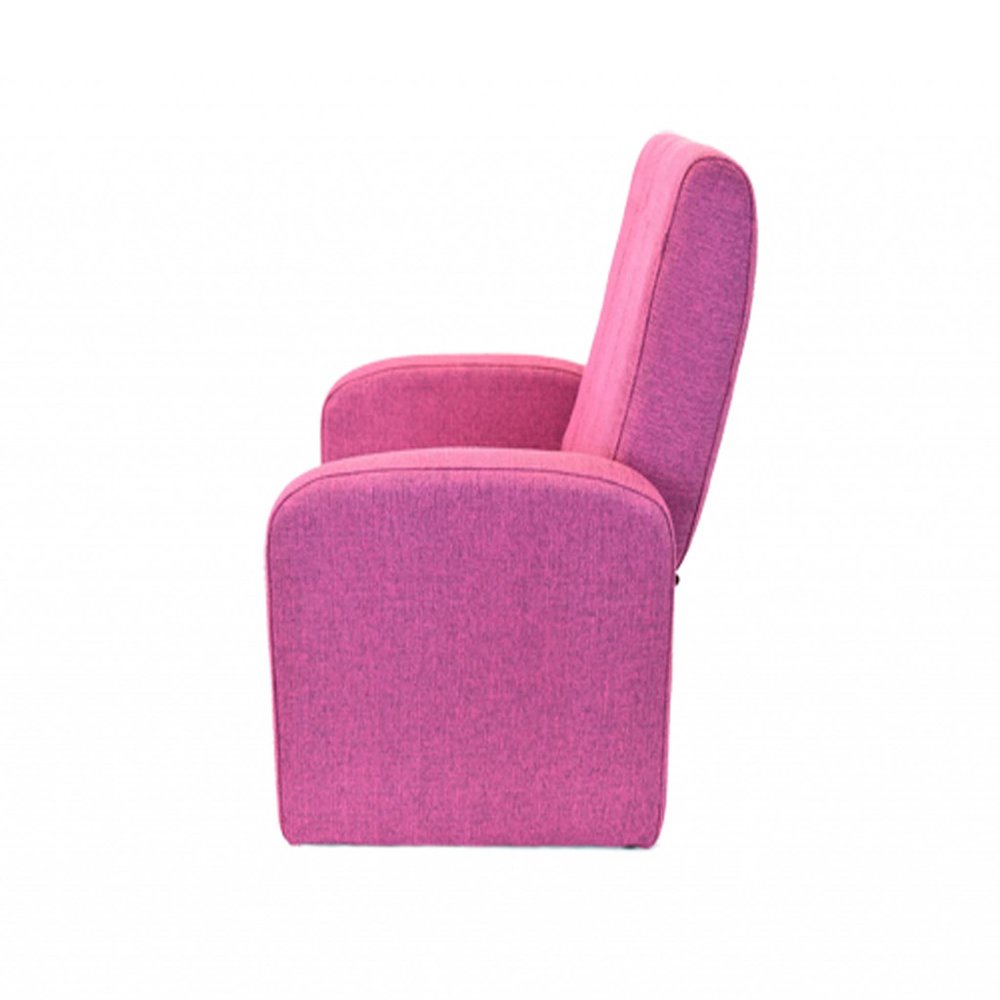 HomeRoots Kids Pink Comfy Upholstered Recliner Chair with Storage