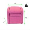 HomeRoots Kids Pink Comfy Upholstered Recliner Chair with Storage view 2