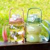 Kawaii Bear Water Bottle with Straw,Cute Water Bottles with Adjustable and Removable Shoulder Strap for Kids School,Portable Leakproof Drinking Cups for Girls Women Camping Picnic (Pink) view 2