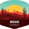 Moab Utah Souvenir 2-Inch Magnet Cactus Desert Design view 1