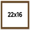 Poster Palooza 22x16 Frame Gold Antique Patina Solid Wood Picture Frame | 1.25 Inch Moulding Width | with UV Acrylic Plexiglass, Foam Board Backing & Hanging Hardware Included view 1