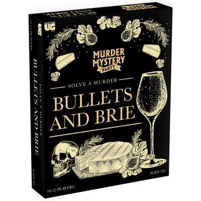 Bullets and Brie Murder Mystery Party Game, 10-12 Players, Ages 18+