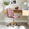 Modway Prim Armless Performance Velvet Office Chair in Gold Dusty Rose view 2