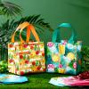 Woanger 32 Pcs Hawaii Gift Bags Bulk Summer Luau Party Favor Bags Beach Watermelon Pineapple Flamingo Theme Non Woven Tropical Goodies Bags with Handles for Hawaiian Pool Party Supplies view 4
