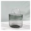 DYPASA Vase Bags Glass Vases Hand-held Flower Baskets Transparent Ornaments Water Cultured Flower Arrangements Creative Living Room Nordic Flower Vase (Color : 1) view 1