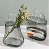 DYPASA Vase Bags Glass Vases Hand-held Flower Baskets Transparent Ornaments Water Cultured Flower Arrangements Creative Living Room Nordic Flower Vase (Color : 1) view 4