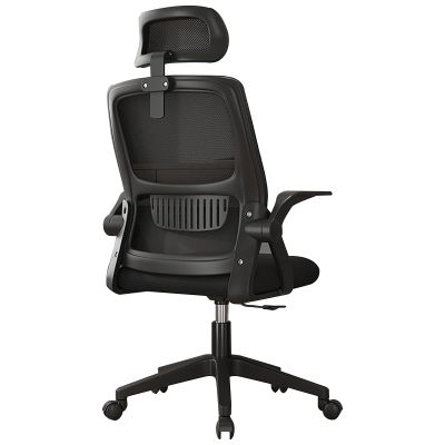 Office Chair Ergonomic Lumbar Support, High Back Mesh Computer Chair, Office Desk Chair Comfy, with Flip-up Arms, Adjustable Headrest, 360 Swivel, for Living Room, Bedroom