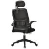 Office Chair Ergonomic Lumbar Support, High Back Mesh Computer Chair, Office Desk Chair Comfy, with Flip-up Arms, Adjustable Headrest, 360 Swivel, for Living Room, Bedroom view 1