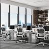 Office Chair Ergonomic Lumbar Support, High Back Mesh Computer Chair, Office Desk Chair Comfy, with Flip-up Arms, Adjustable Headrest, 360 Swivel, for Living Room, Bedroom view 2