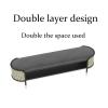 Modern Velvet Storage Ottoman with Metal Legs, Upholstered Bedroom Bench for End of Bed, Storage Benches for Bedroom Entryway Hallway Living Room, 100/80 * 43 * 45CM,100CM view 3