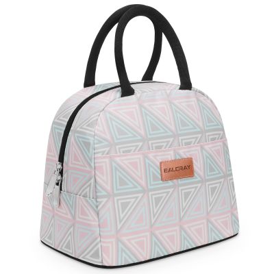 BALORAY Lunch Bag for Women Men Insulated Lunch Box for Adult Reusable Lunch Tote Bag for Work, Picnic or Travel (Triangle, M)