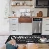 Kitchen Mats for Floor, White Coffee Cup Coffee Beans Coffee is Always a Good Idea Coffee Themed Kitchen Rugs, Kitchen Organization Anti-Fatigue Kitchen Mat, Kitchen Runner Rug Standing Desk Mats view 3