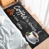 Kitchen Mats for Floor, White Coffee Cup Coffee Beans Coffee is Always a Good Idea Coffee Themed Kitchen Rugs, Kitchen Organization Anti-Fatigue Kitchen Mat, Kitchen Runner Rug Standing Desk Mats view 4