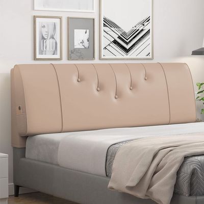 ZZYK Oversized Headboard Backrest Technical Cloth Reading Body Pillow Adult Bedside Cushion Lumbar Positioning Support Bolster for Sofa Bunk Bed,Coffee,Paste 78.7"/200cm