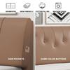 ZZYK Oversized Headboard Backrest Technical Cloth Reading Body Pillow Adult Bedside Cushion Lumbar Positioning Support Bolster for Sofa Bunk Bed,Coffee,Paste 78.7"/200cm view 3