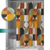 Fabric Shower Curtain 36x78 Inch, Mid Century Orange Brown Sage Green Abstract Retro Geometric Modern Shower Curtain for Bathroom Bathtubs,Waterproof Bath Curtain Sets Decorative Bathroom Accessories view 3