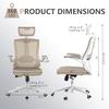 balmstar Office Chair,Ergonomic Comfy Home Desk Chair with 350LBS Capacity,High Back Gaming Chair with Wheels,Mesh Computer Chair,Lumbar Support, Adjustable Headrest,Flip-up Armrest view 2