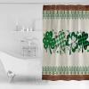Fabric Shower Curtain 36x78 Inch, St. Patrick's Day Green Shamrocks Clover Southwestern Shower Curtain for Bathroom Bathtubs,Waterproof Bath Shower Curtain Sets Decorative Bathroom Accessories view 2
