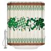 Fabric Shower Curtain 36x78 Inch, St. Patrick's Day Green Shamrocks Clover Southwestern Shower Curtain for Bathroom Bathtubs,Waterproof Bath Shower Curtain Sets Decorative Bathroom Accessories view 4