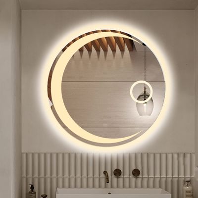 LED Bathroom Mirror,Bathroom Makeup Mirror,Modern Circle Mirror,Wall Mounted Vanity Mirror with Lights,Energy-Saving,3 Times Face Magnification,for Bathrooms, Entryways, Living Rooms and Wall Decor (