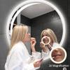 LED Bathroom Mirror,Bathroom Makeup Mirror,Modern Circle Mirror,Wall Mounted Vanity Mirror with Lights,Energy-Saving,3 Times Face Magnification,for Bathrooms, Entryways, Living Rooms and Wall Decor ( view 2
