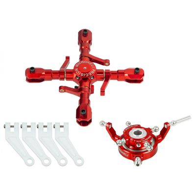 MICROHELI CNC Aluminum Quad Blade Conversion Set (RED)(for MH-I180001Q Series)