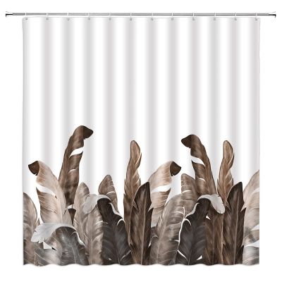 ASVEAS Tropical Leaves Shower Curtain Palm Leaf Botanical Plant Modern Summer Simple Fabric Home Bathroom Decor Set with Hook67" Wx70 H