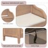 LUMISOL Wood Storage Bench with Drawers Entryway Bench Shoe Bench with Seating Cushion and Safety Hinge (Brown) view 3