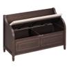 LUMISOL Storage Bench with Drawers Entryway Bench Accent Furniture Chest Organizezr with Safety Hinge and Seating Cushion (Espresso) view 1