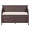 LUMISOL Storage Bench with Drawers Entryway Bench Accent Furniture Chest Organizezr with Safety Hinge and Seating Cushion (Espresso) view 3