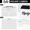 Hoteam Wooden Recipe Box with Cards Rustic Wood Recipe Card Holder with 50 Pcs 5 x 7 Cards Set Farmhouse Organization Box with Dual Slots for Phone Kitchen Decoration(White) view 4