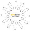 Hordion 60pcs Metal Curtain Track Hooks S-Shaped, Small Ceiling Curtain Track Hooks Shower Curtain Hooks, Drape Curtain Wire Hooks for Bathroom Shower Ceiling Curtain Drape Track (Silver) view 2