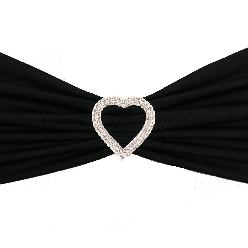 10 Pack Rhinestone Chair Sash Buckles for Weddings and Parties (Gold, Round)